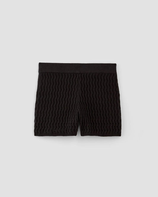 The Crochet Knit Short | Black
