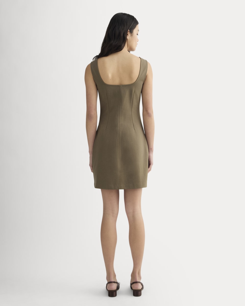 The Dream Square-Neck Dress | Deep Taupe
