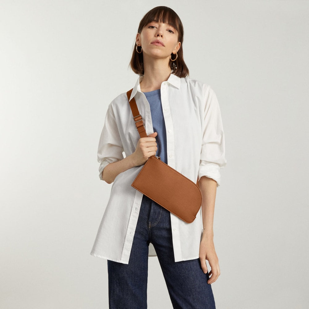 The Cactus Leather Sling Bag | Honey