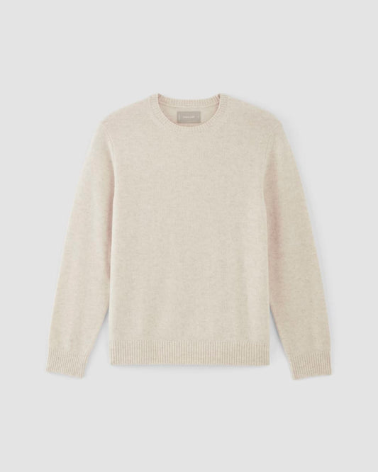 The Premium Merino Crew Neck Sweater | Heathered Oat