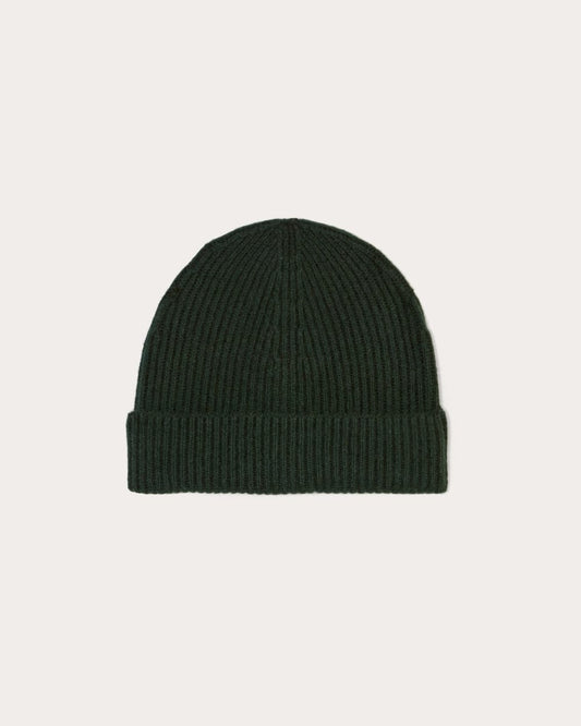 The Cashmere Ribbed Beanie | Scarab