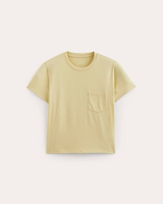 The Box-Cut Tee in Essential Cotton | Banana Crepe | Pocket