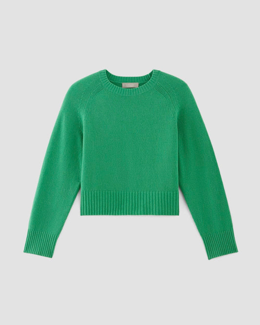 The Cashmere Boxy Crew | Bright Jade