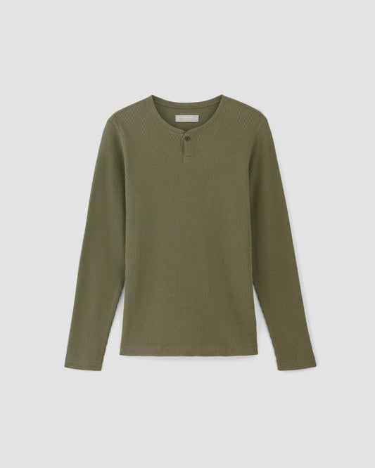The Waffle Long-Sleeve Henley | Kalamata