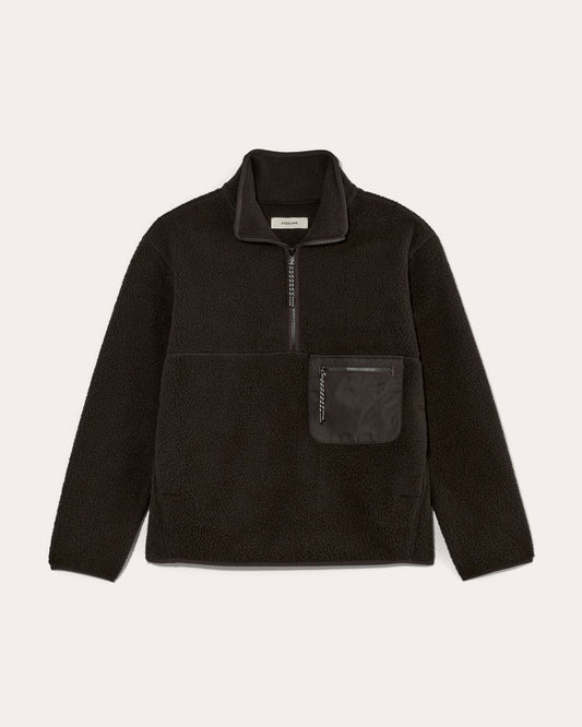 The ReNew Fleece Oversized Half-Zip | Black