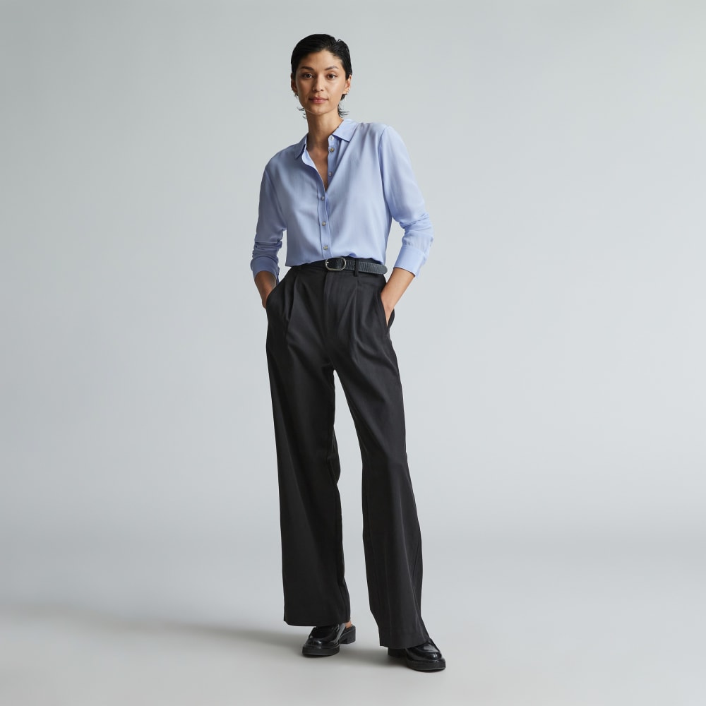 The Must-Have Shirt in Washable Silk | Periwinkle