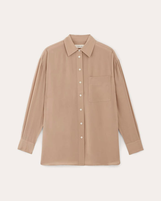 The Boyfriend Shirt in Washable Silk | Chanterelle