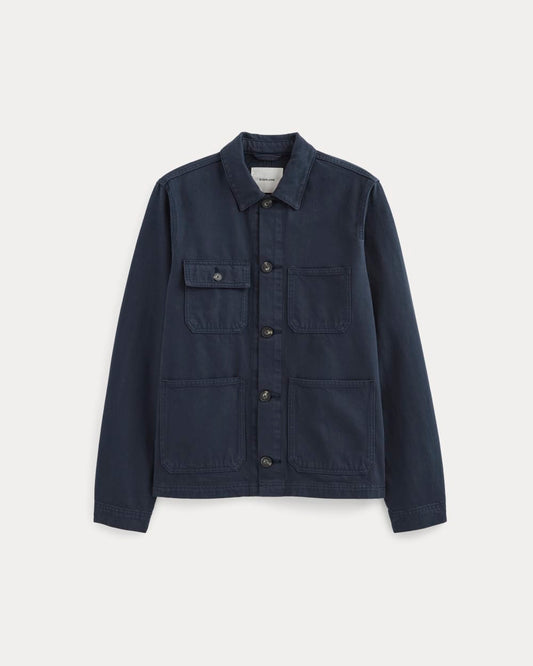 The Denim Utility Jacket | Garment-Dyed Navy