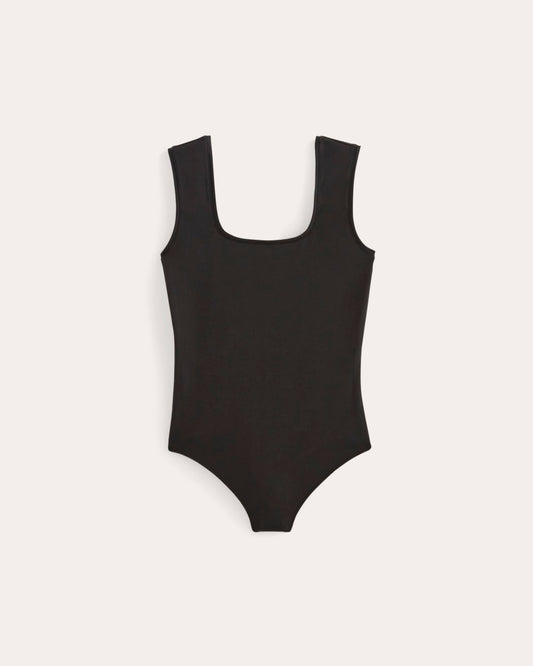 The Form Square-Neck Bodysuit | Black