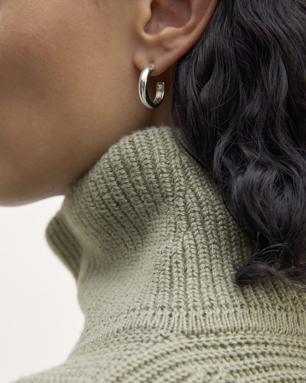 The Half-Zip in Everyday Cotton | Sage Green