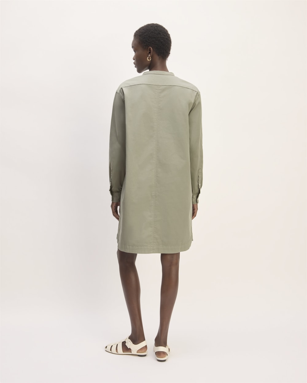 The Long-Sleeve Utility Mini Dress | Sage Green