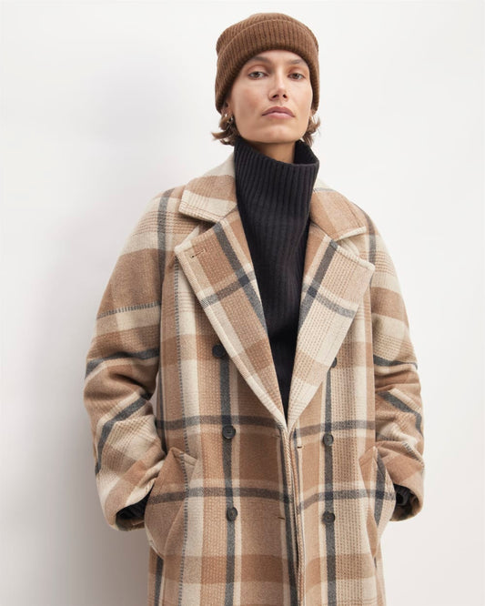 The Cashmere Fine Rib Beanie | Heather Cocoa