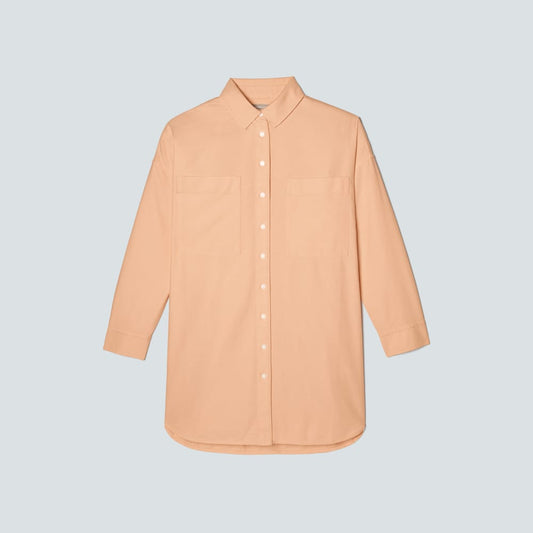 The Way Long Oxford Shirt | Apricot