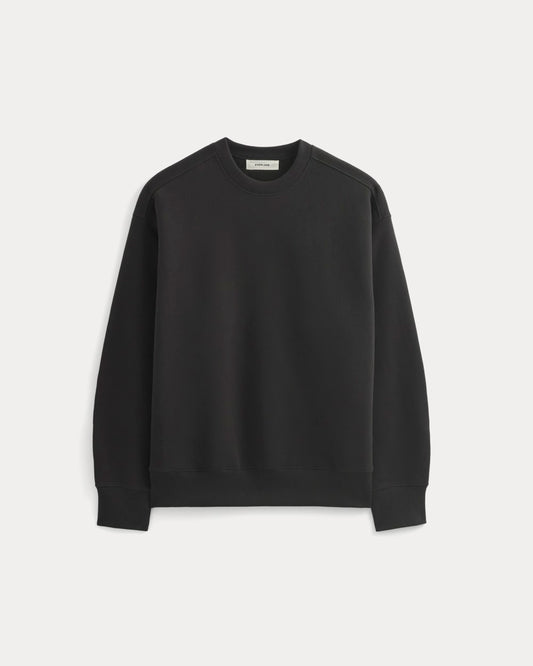 Luxe Fleece Crew Pullover | Black
