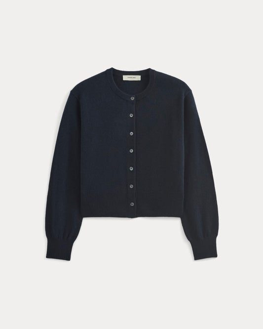 Cashmere Cropped Cardigan | Navy