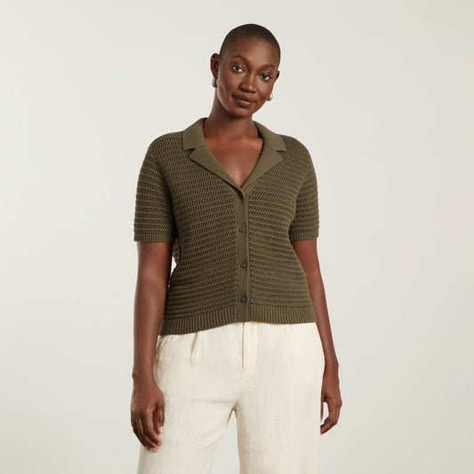 The Crochet Knit Polo | Beech