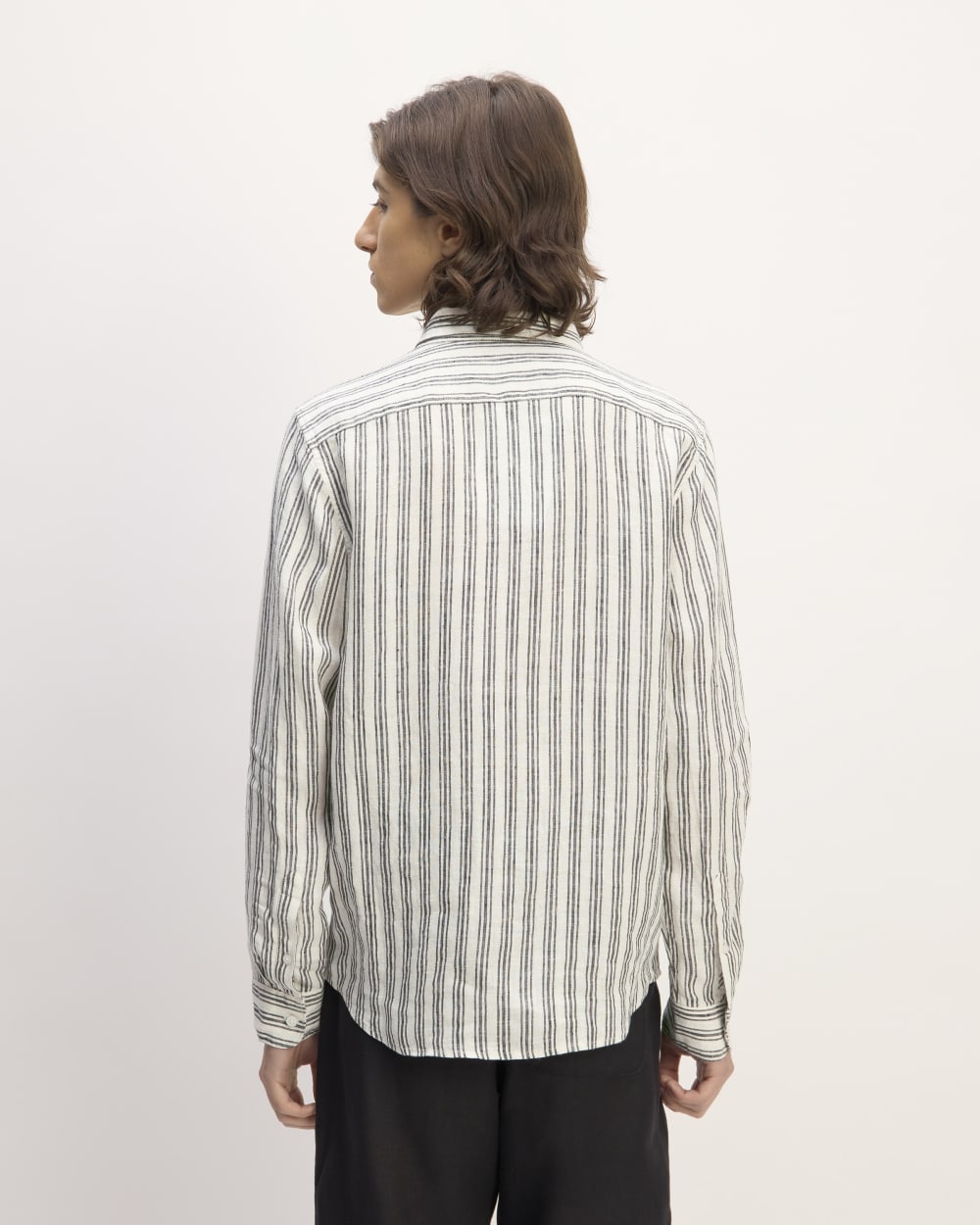 The Classic Shirt in Linen | Bone / Black