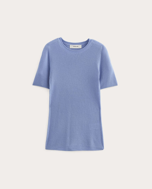 The Sweater Tee in Ultrasoft Merino | Bluebell