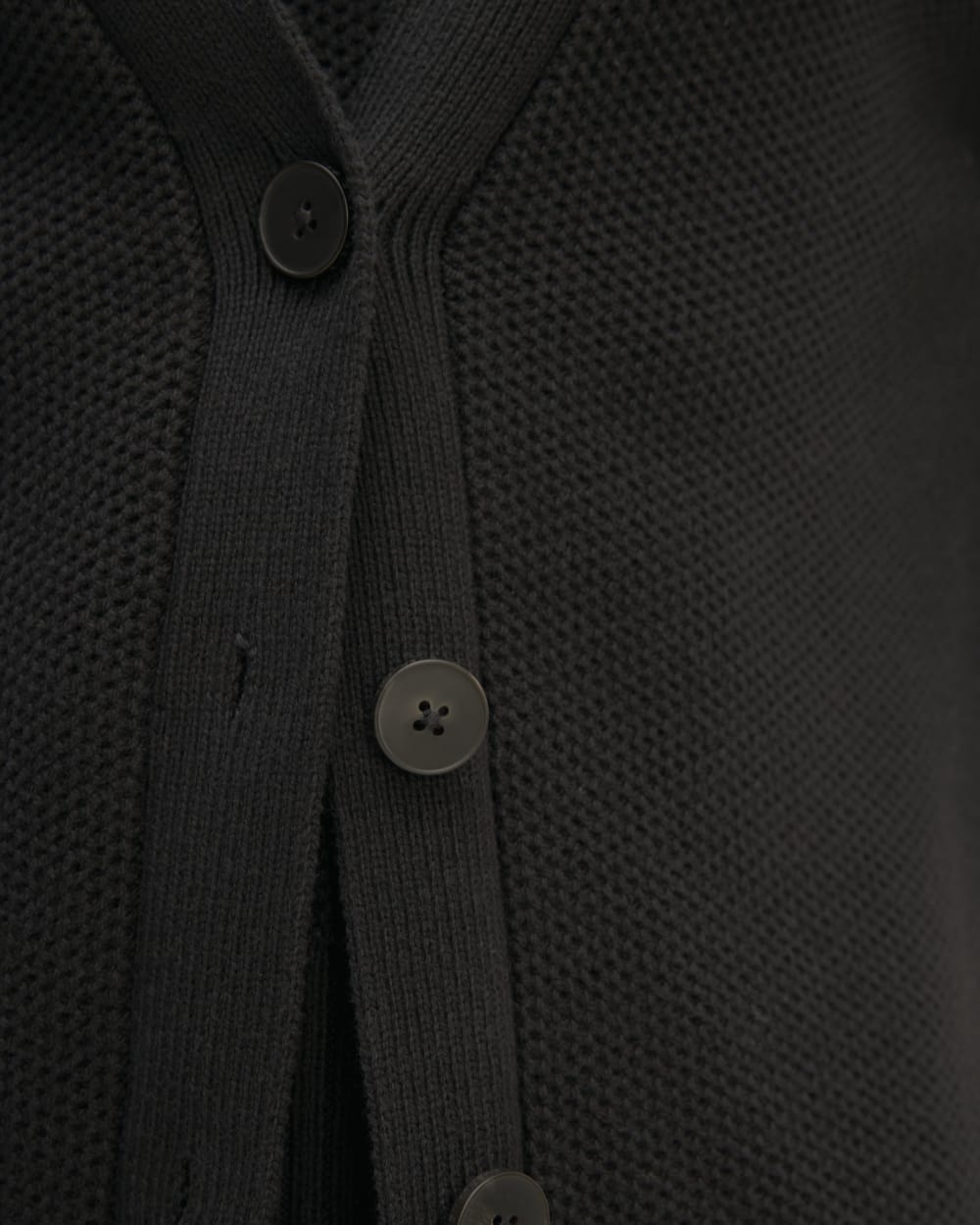 The Cotton Honeycomb Cardigan | Black