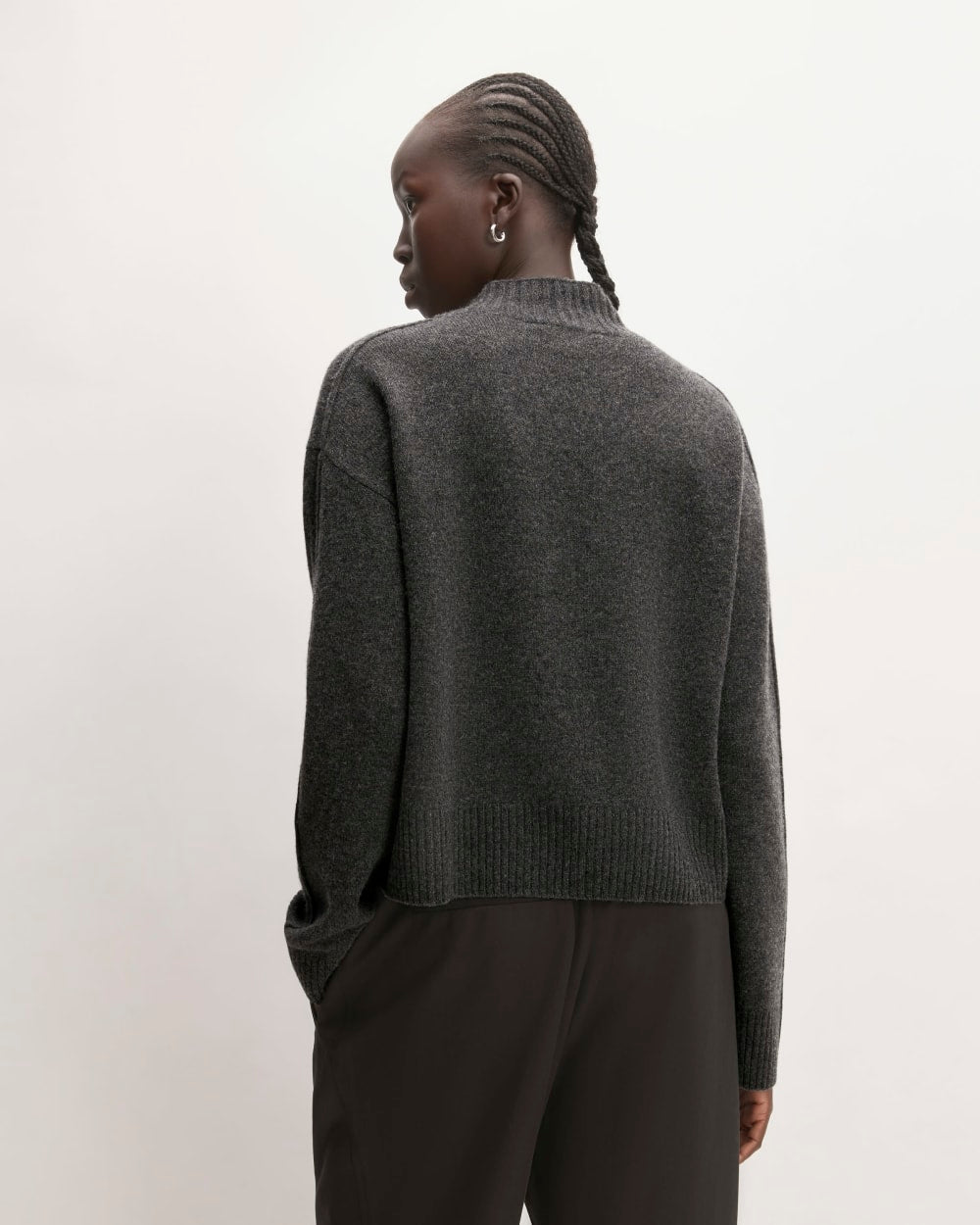 The Good Merino Wool Mockneck Sweater | Graphite