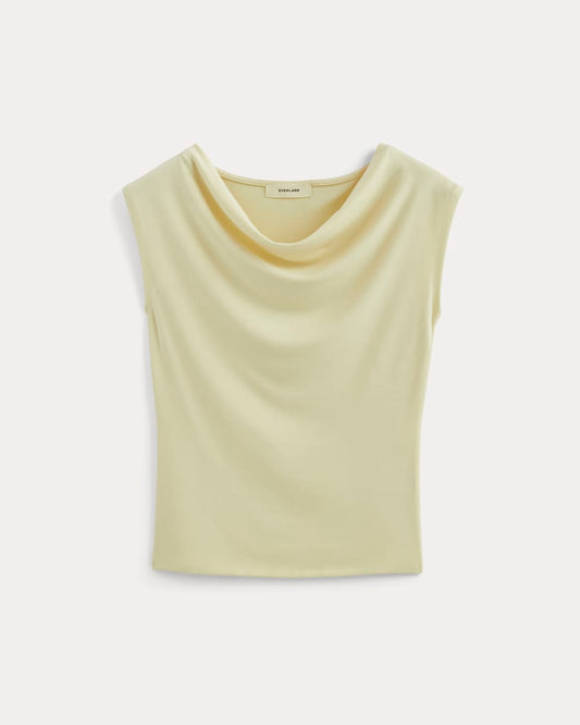 The Draped Top in Butterknit | Light Yellow