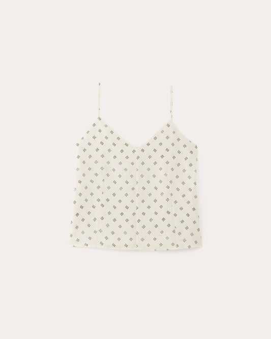 The Cami in Butterlite | Bone / Black Square Dot