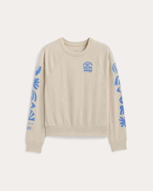 The Everlane x Parks Project Off-Duty Long-Sleeve Tee | Natural / Granada Sky Blue