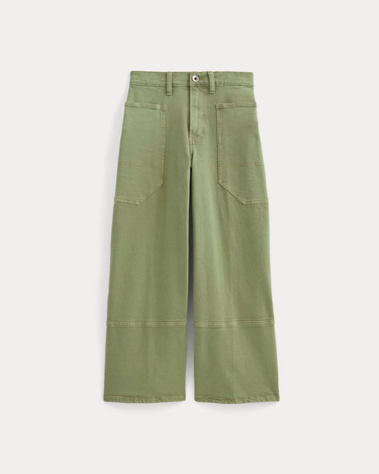 The Way-High® Gardener Cropped Jean | Oil Green