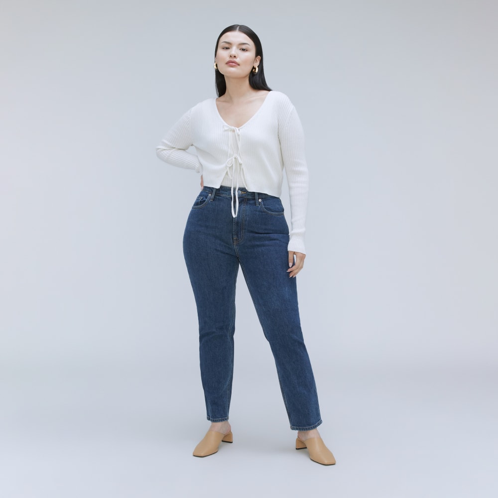 The Cotton-Merino Front-Tie Top | Snowflake