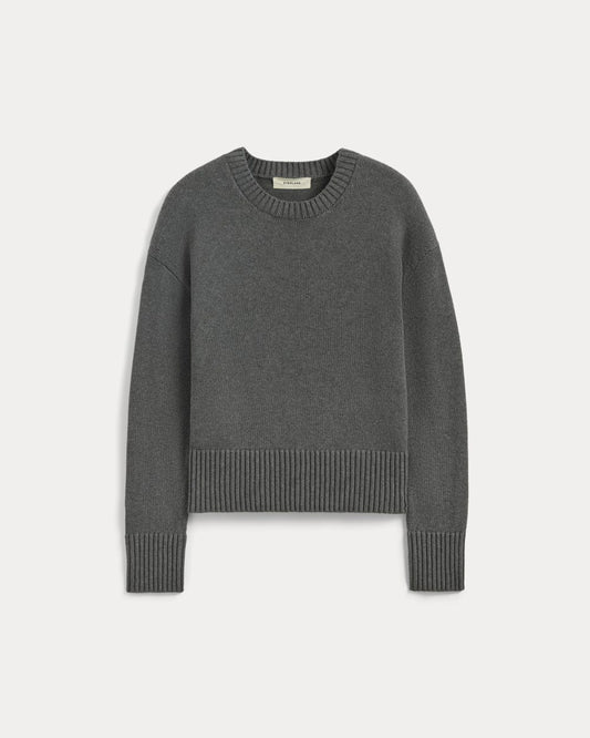 The Boxy Sweater in Everyday Cotton | Heathered Charcoal