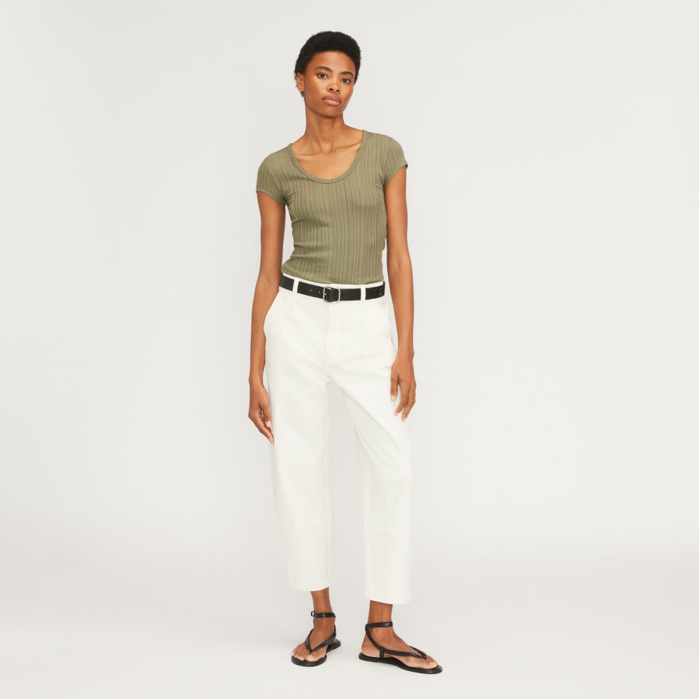 The Rib Soft Knit Scoop-Neck Tee | Kalamata