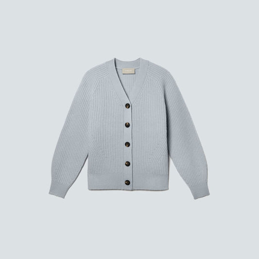 The Felted Merino Cardigan | Sky