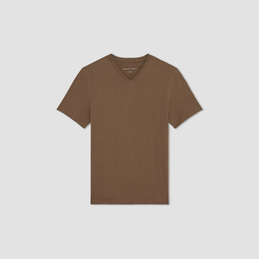 The Essential Organic V-Neck Tee | Cocoa