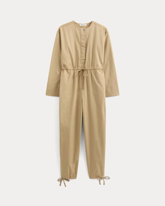 The Utility Drawstring Jumpsuit | Classic Khaki