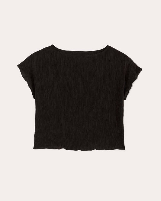 The Crinkle Top | Black
