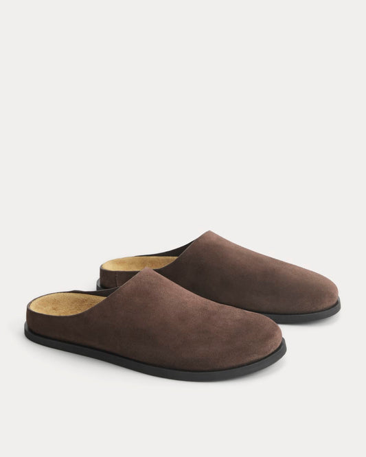 Suede Clog | Deep Brown