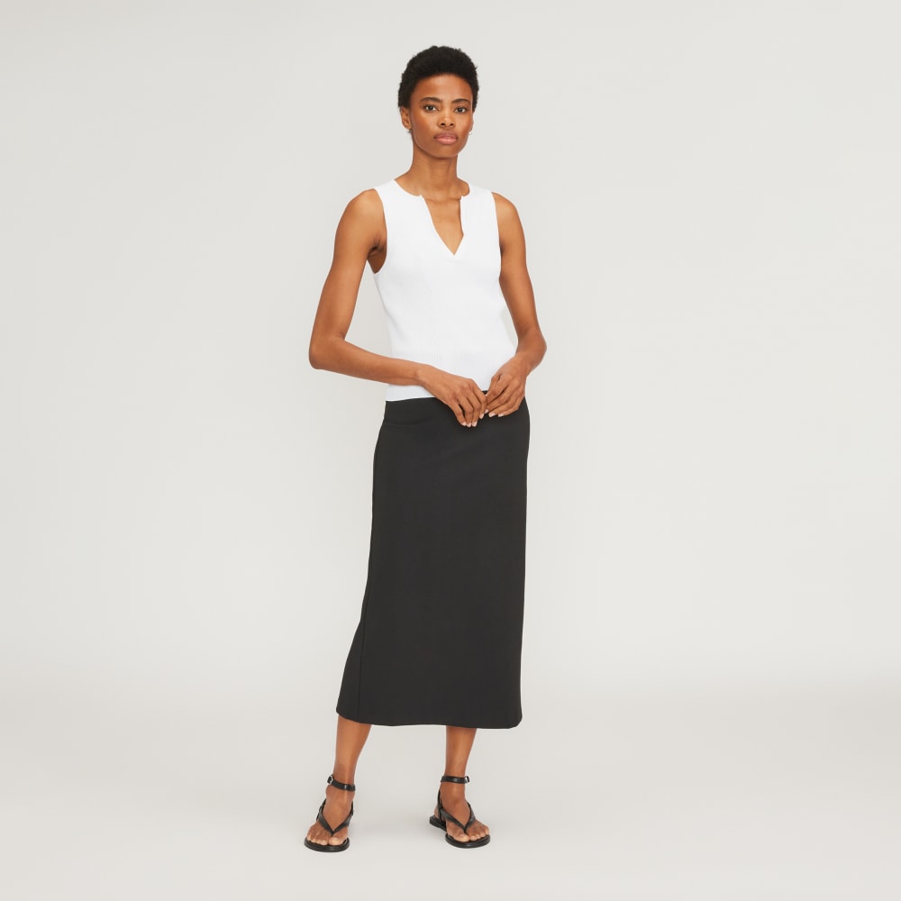 The Ribbed Cutaway Tank | White