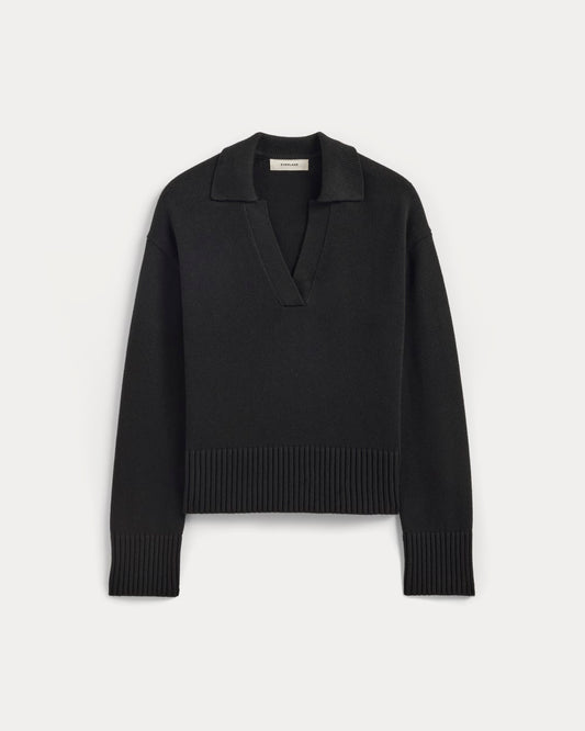 The Boxy Polo in Everyday Cotton | Black