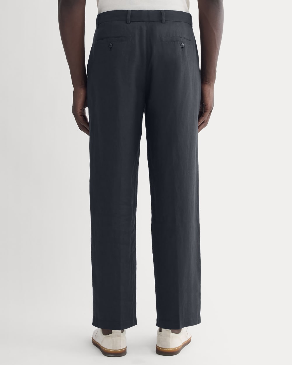 The Linen Pleated Trouser | Navy