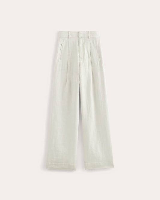 The Linen Way-High® Drape Pant | Natural Chambray