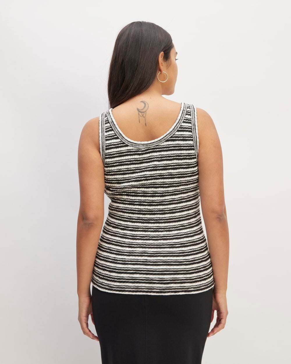 The Cozy Rib Tank | Bone / Black