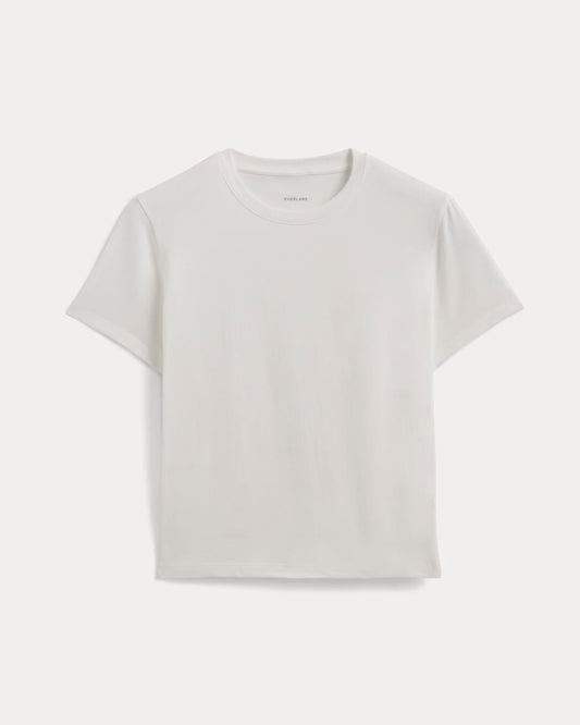 The Box-Cut Tee in Essential Cotton | White | No Pocket