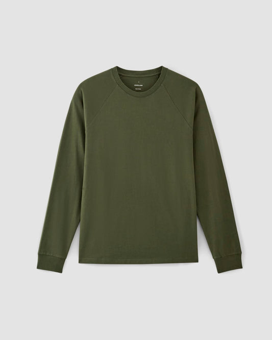 The Premium-Weight Long-Sleeve Crew | Uniform | Deep Moss Green