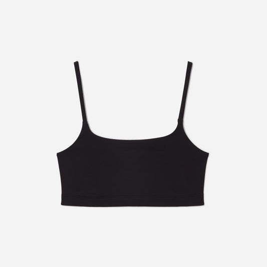 The Invisible Square-Neck Bralette | Black