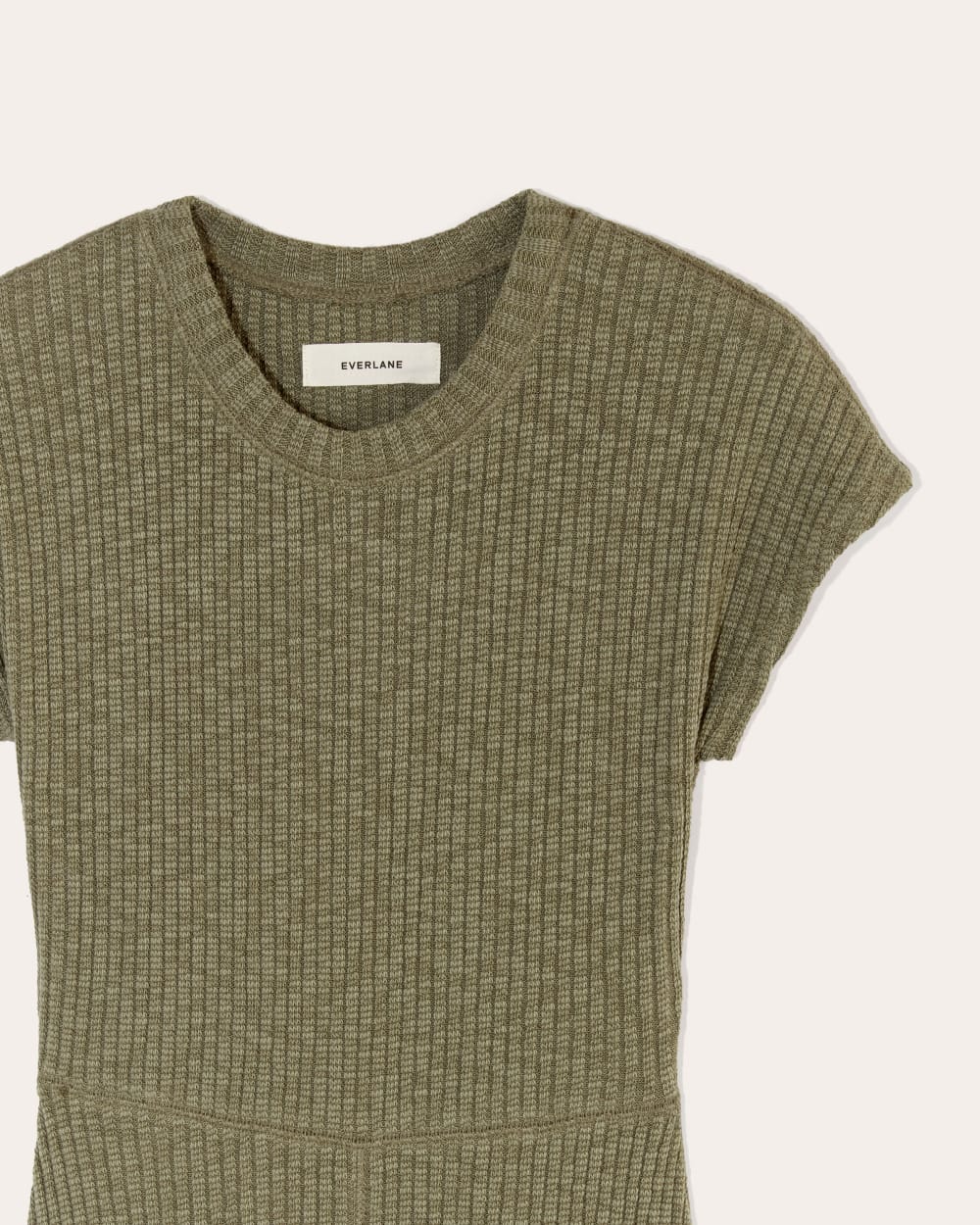 The Rib-Knit Cap-Sleeve Midi Dress | Kalamata