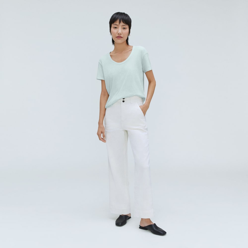 The Air Scoop-Neck Tee | Ice Blue