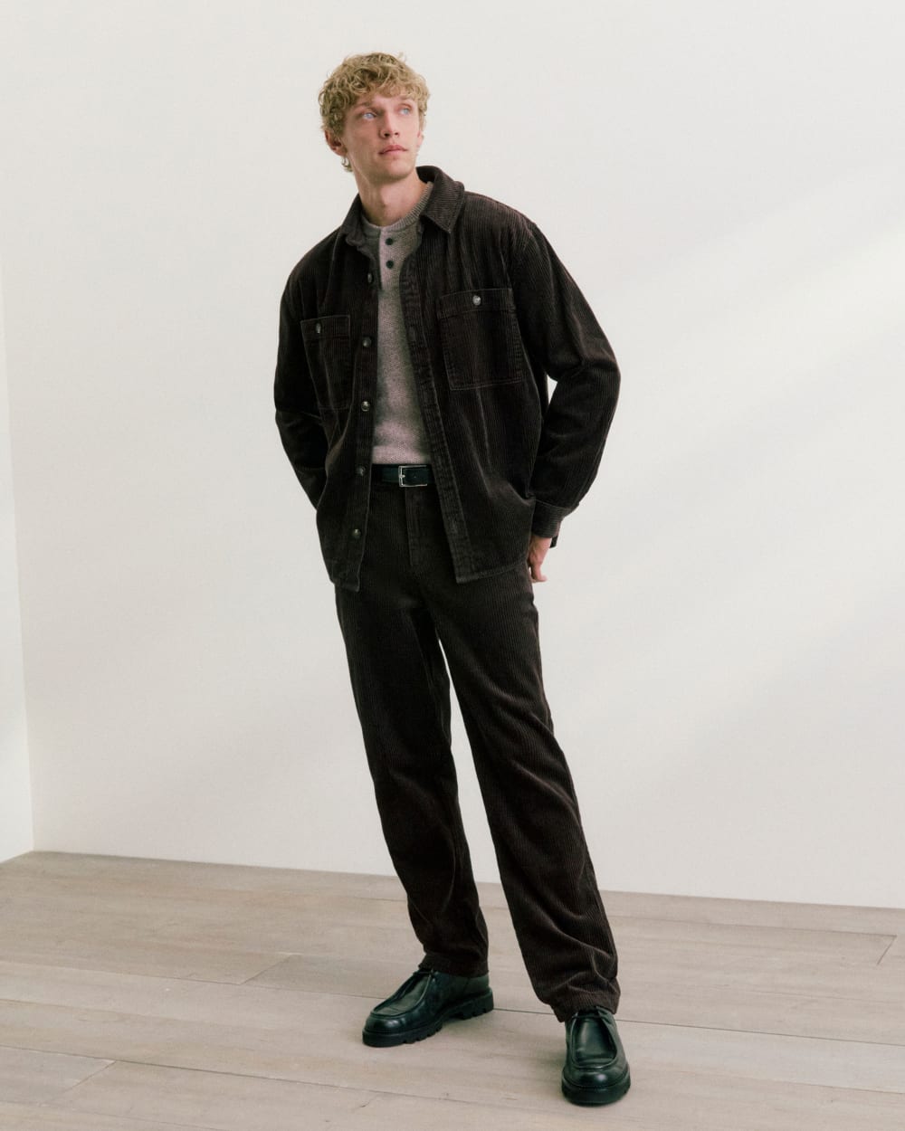 Wide Wale Corduroy Trouser | Dark Chocolate