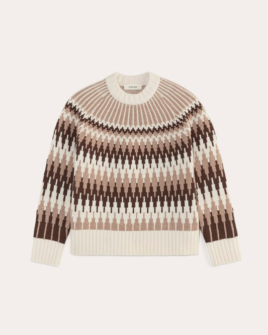 The Fair Isle Crew | Bone / Brown Fair Isle