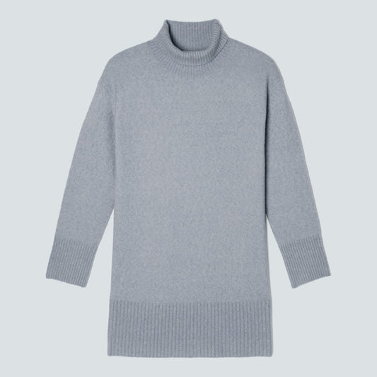 The Cozy Stretch Turtleneck Dress | Smoke