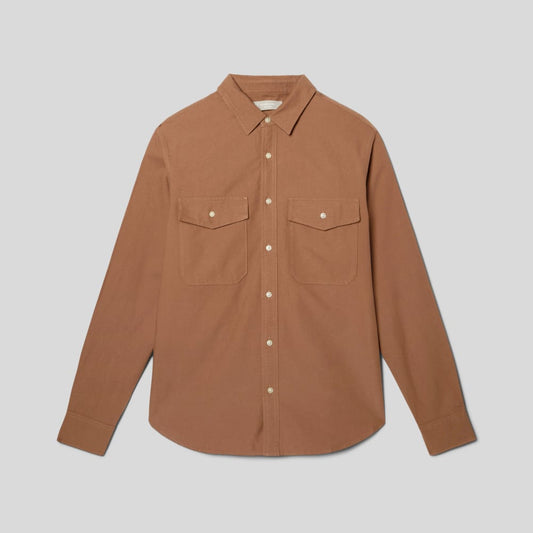The Organic Oxford Relaxed Utility Shirt | Carob Brown